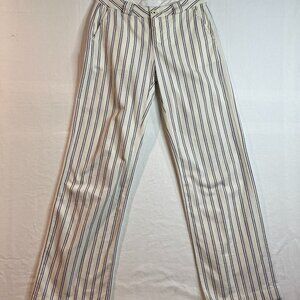 Vintage Cool Hunting People Striped Mid Rise Straight Leg Women's Pants Size 26